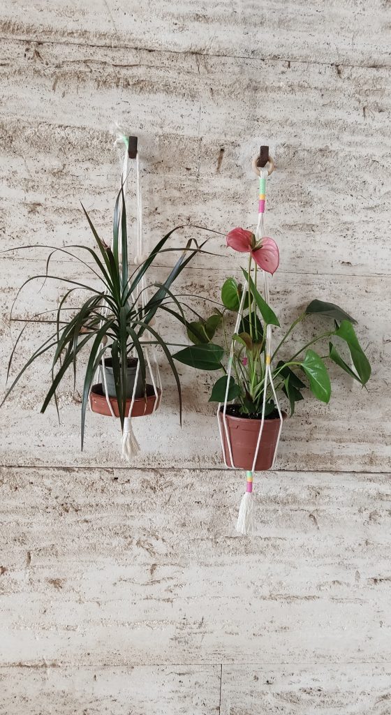 Colgante de hilo de algodón estilo macramé