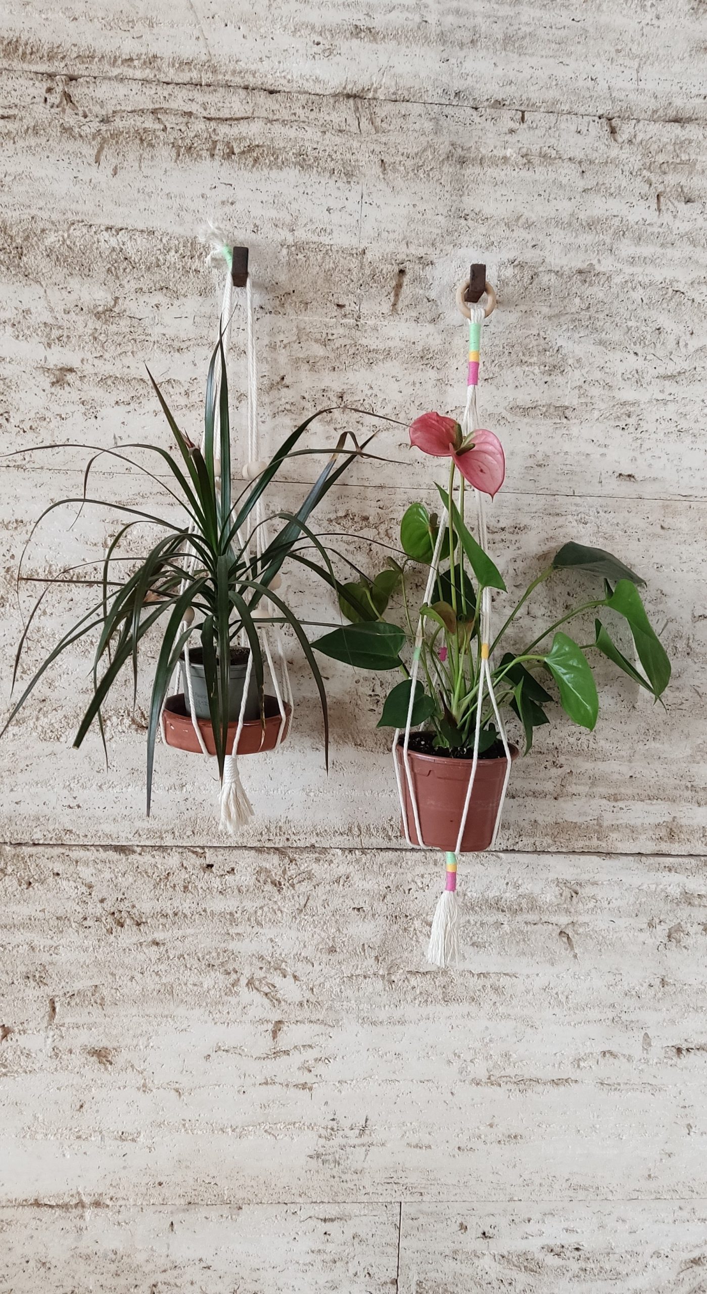Colgante de hilo de algodón estilo macramé